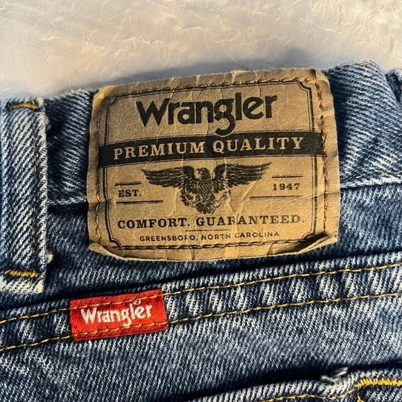 Wrangler Relaxed Fit Straight Leg Jeans 36x29 Classic Blue Denim Men’s Workwear - Picture 4 of 4